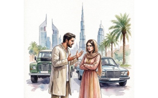 الصورة: شاب يطلب 200 ألف درهم تعويضاً من فتاة اتهمته بملاحقتها بالسيارة