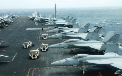 الصورة: واشنطن ترسل حاملة طائرات ثانية إلى الشرق الأوسط