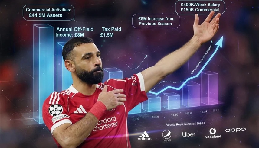 150 ألف إسترليني أسبوعياً.. محمد صلاح يحصد أرباحاً خيالية من حقوق الصور والرعاية