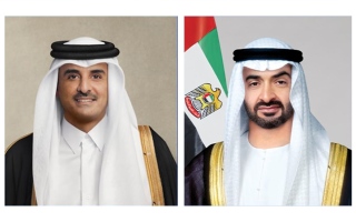الصورة: رئيس الدولة في مقدمة مستقبليه..أمير قطر يصل الإمارات في زيارة أخوية