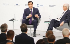 الصورة: روبيو يوجه رسالة تهدئة إلى الأوروبيين ويدعوهم للانضمام إلى طموحات ترامب