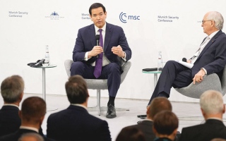 الصورة: روبيو يوجه رسالة تهدئة إلى الأوروبيين ويدعوهم للانضمام إلى طموحات ترامب