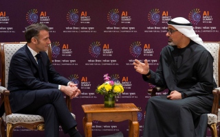 الصورة: نيابة عن رئيس الدولة.. ولي عهد أبوظبي يحضر افتتاح &laquo;قمة الذكاء الاصطناعي&raquo; في نيودلهي