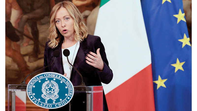 ميلوني تقود الحكومة الأكثر استقراراً التي شهدتها إيطاليا منذ سنوات. رويترز