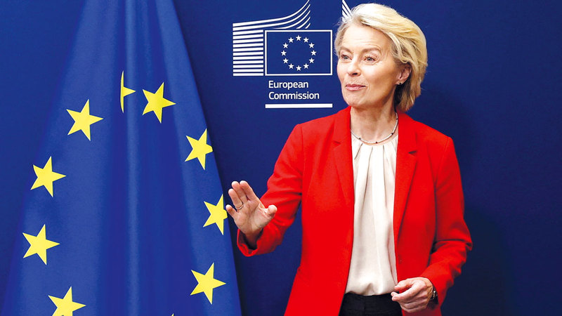 أورسولا فون دير لاين التزمت تحقيق مزيد من التكتيل وبناء أوروبا أكثر سيادة وقدرة. رويترز