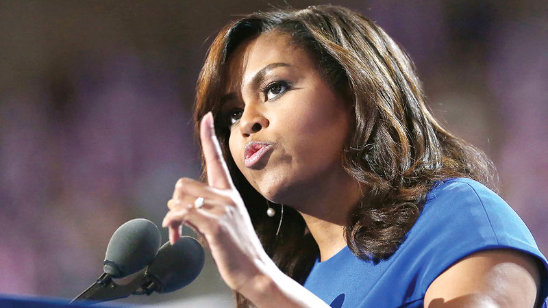 ميشيل أوباما اتهمت بأنها &laquo;عنصرية مناهضة للبيض&raquo;. أرشيفية