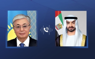 الصورة: رئيس الدولة يتلقى اتصالاً هاتفياً من رئيس كازاخستان أكد خلاله التضامن مع الإمارات إثر الاعتداءات الإيرانية على أراضيها