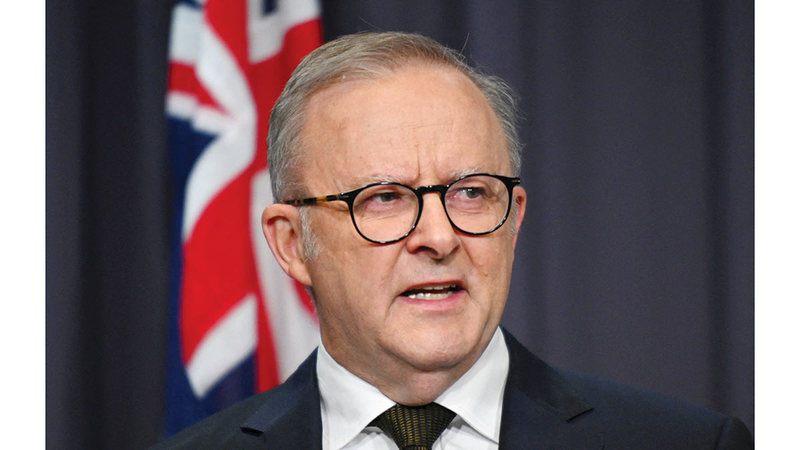 أنتوني ألبانيز: أستراليا تتضامن مع دولة الإمارات إزاء ما تتعرض له من اعتداءات إيرانية سافرة، تستهدف سيادتها وأمنها وسلامة أراضيها ومواطنيها.