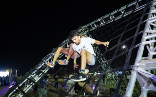 الصورة: فريق شرطة دبي بطل ألعاب الموانع في الدورة الرياضية لحكومة عجمان