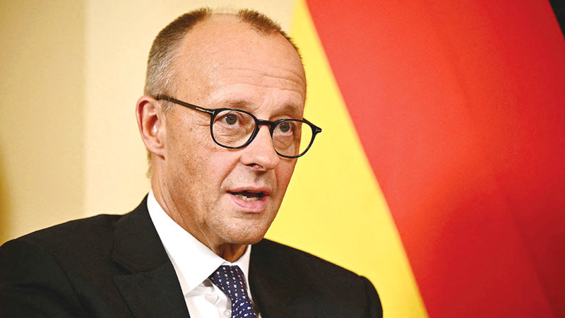 ميرتس اتخذ موقفاً أكثر وضوحاً في تأكيد التزام بلاده بالتحالف الأطلسي. أرشيفية