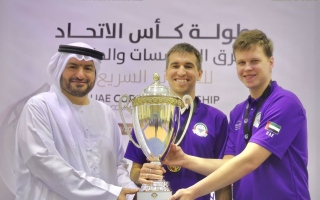 الصورة: &laquo;العين للشطرنج&raquo; يحتفظ بكأس الاتحاد للعام الثالث توالياً