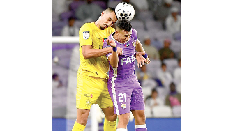 العين فاز على الوصل 2 - صفر في مباراة مهمة. تصوير: إريك أرازاس