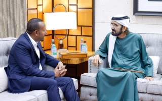 الصورة: محمد بن راشد وآبي أحمد يبحثان آفاق التعاون بين الإمارات وإثيوبيا والتطورات الإقليمية الراهنة