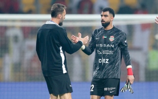 الصورة: المقبالي يحافظ على شباكه نظيفة للمرة 13.. معادلاً رقم ماجد ناصر