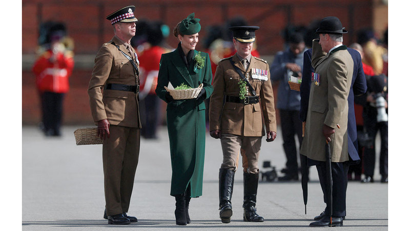 أميرة ويلز خلال مشاركتها في مراسم الاستعراض العسكري. رويترز