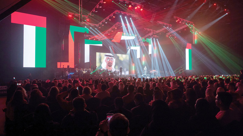 أغانٍ وطنية ووجدانية شدا بها الجسمي خلال الحفل. من المصدر