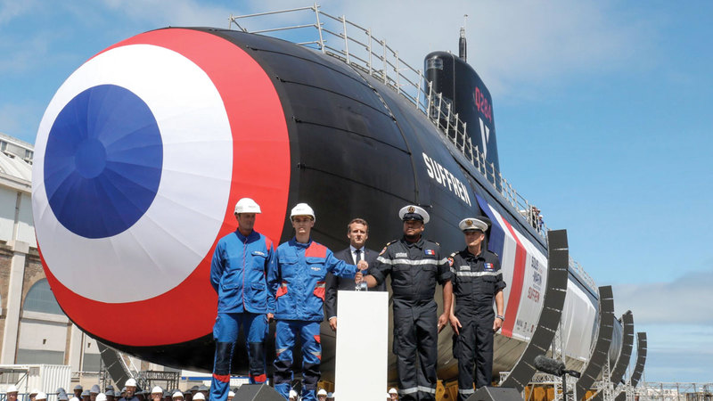 فرنسا توفر مظلة نووية لدول الاتحاد الأوروبي. أ.ف.ب