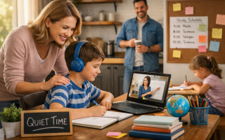 الدراسة أونلاين.. دليل الآباء لإعداد بيئة مثالية داخل المنزل