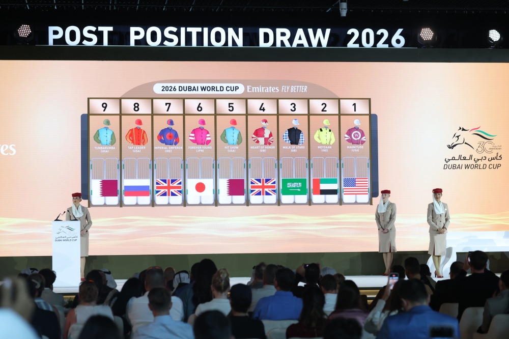 قرعة كأس دبي العالمي.. بوابة صعبة لـ«ميدان» ومثالية لـ«هيت شو» و«فوريفر يونغ»