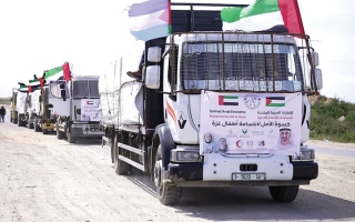 قوافل مساعدات إماراتية تصل إلى غزة مجدداً