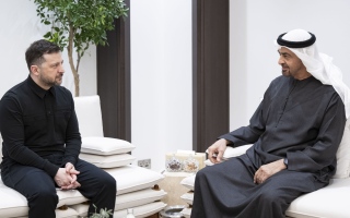 رئيس الدولة والرئيس الأوكراني يبحثان علاقات التعاون والتطورات في المنطقة وتداعياتها على الأمن الإقليمي والدولي