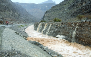 244 ملم أعلى كمية أمطار سجلت خلال الحالة الجوية في جبل ينس برأس الخيمة
