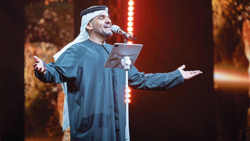 صوت حسين الجسمي حاضر دوماً في خدمة الوطن. أرشيفية