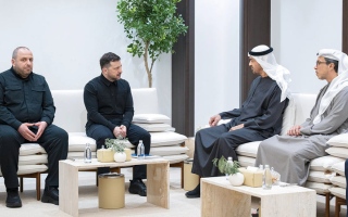 رئيس الدولة والرئيس الأوكراني يبحثان تداعيات الأوضاع الأمنية في المنطقة