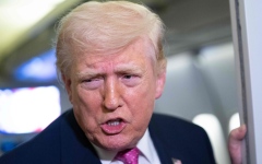 الصورة: ترامب يتوعد إيران مجدداً إذا لم تفتح مضيق هرمز