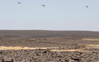 الصورة: طائرة مسيرة تستهدف منفذ "طريبيل" الحدودي بين العراق والأردن