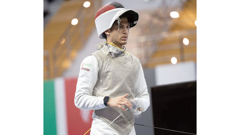 لاعب منتخب المبارزة فارس البلوشي. المصدر