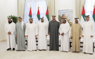 رئيس الدولة والشيوخ يحضرون حفل زفاف زايد بن طحنون بن محمد