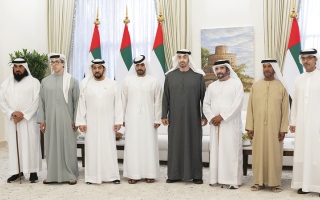 رئيس الدولة والشيوخ يحضرون حفل زفاف زايد بن طحنون بن محمد