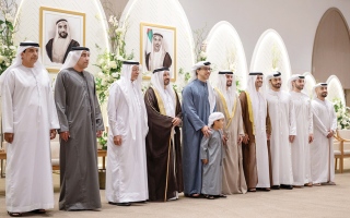منصور بن زايد يحضر أفراح الفهيم والخاطر