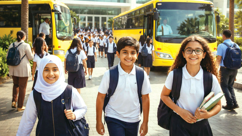 استئناف تشغيل الحافلات يعيد الإيقاع الطبيعي لليوم الدراسي. من المصدر