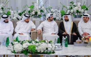 حمدان ومكتوم وأحمد بن محمد يحضرون أفراح المنصوري والفلاسي