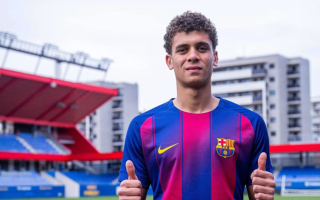 الصورة: المهاجم المصري حمزة عبد الكريم يقود برشلونة لنصف نهائي كأس الأبطال الإسباني للشباب