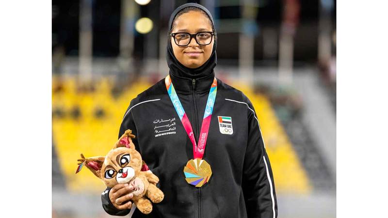 سلمى المرّي تتزين بذهبية رمي المطرقة في «الألعاب الخليجية»