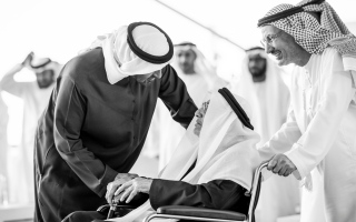 الصورة: محمد بن زايد ناعياً الدكتور محمود القيسية: عمل بكل إخلاص مع الشيخ زايد وترك بصمة بارزة في مجال التعليم بالدولة
