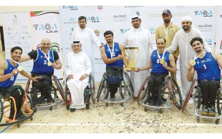 الصورة: &laquo;دبي لأصحاب الهمم&raquo; بطلاً لدوري سلة الكراسي &laquo;3X3&raquo;