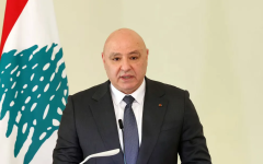الصورة: عون يدعو إسرائيل إلى الحوار بدلاً من الحرب