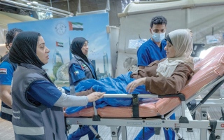 الصورة: المستشفى الإماراتي العائم يستقبل 5 حالات جديدة من غزة