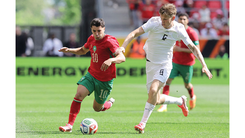 إبراهيم دياز يقود هجوم المغرب في المونديال. رويترز
