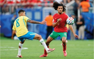 الصورة: 5 نقاط مغربية &laquo;مضيئة&raquo; أمام البرازيل أبرزها بوعدي