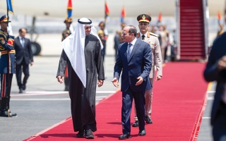 الصورة: رئيس الدولة يبحث مع الرئيس المصري علاقات البلدين والتطورات الإقليمية