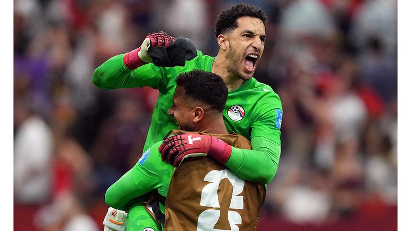 حارس المنتخب المصري مصطفى شوبير. أ.ب
