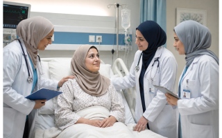 الصورة: &laquo;أم أمين&raquo; تحتاج إلى 187 ألف درهم لزراعة جهاز تحفيز النخاع الشوكي