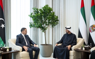 رئيس الدولة يبحث مع رئيس حكومة الوحدة الوطنية في ليبيا علاقات البلدين والتطورات في المنطقة