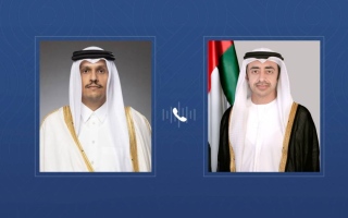 الصورة: عبدالله بن زايد: الإمارات تؤكد تضامنها الكامل مع قطر ودعمها لكافة الإجراءات التي تتخذها للحفاظ على أمنها