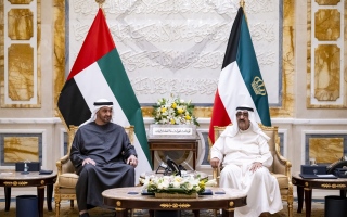 الصورة: خلال زيارة أخوية.. رئيس الدولة وأمير الكويت يبحثان تعزيز علاقات التعاون بين البلدين